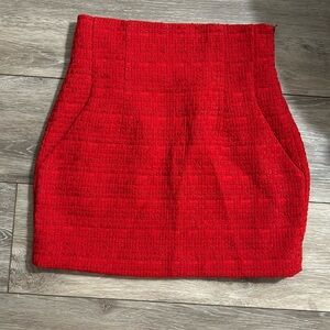 Perfect red skirt for the fall!